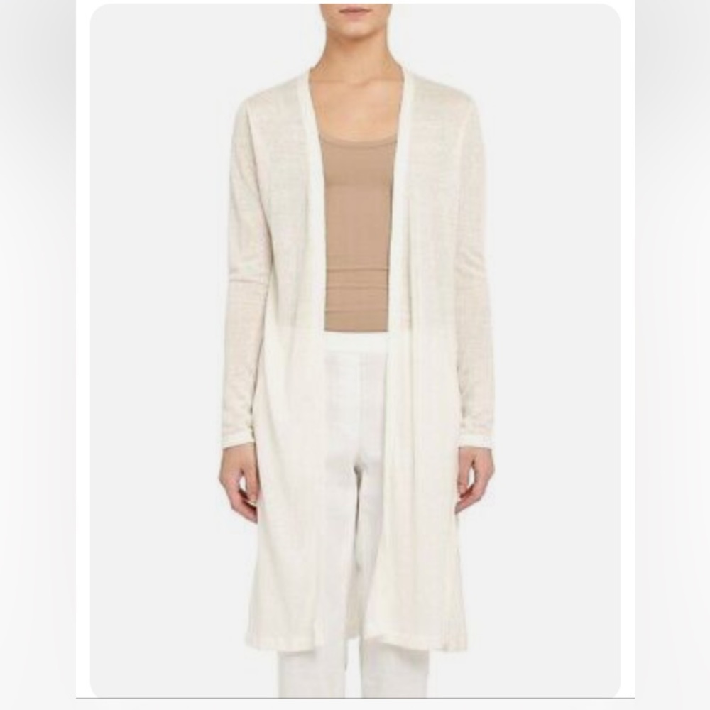 Theory Torina S Parchment Sag Harbour Long Cardigan SZ SM - NWT